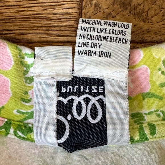 Lilly Pulitzer Vintage Tiger and Pink Flower Print Polo Shirt size L - Picture 7 of 10